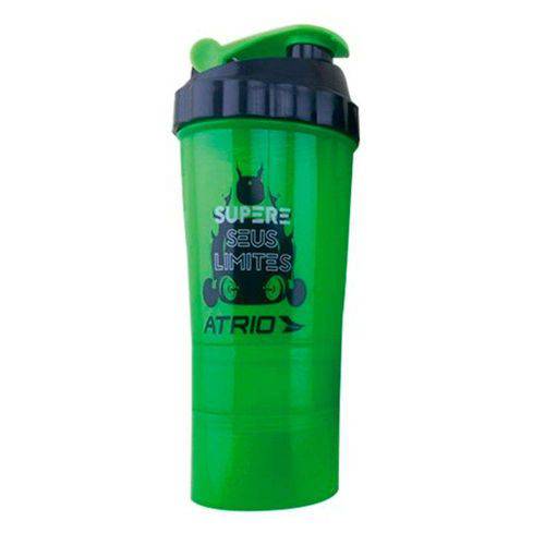 Tamanhos, Medidas e Dimensões do produto Garrafa Shaker Atrio com 2 Compartimentos Verde - ES062