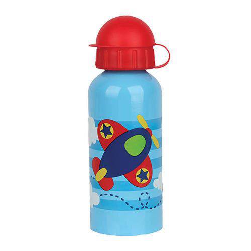 Tamanhos, Medidas e Dimensões do produto Garrafinha Stephen Joseph Avião Infantil Inox 400ml Azul