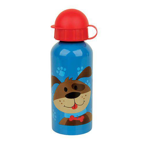 Tamanhos, Medidas e Dimensões do produto Garrafinha Stephen Joseph Cachorrinho Infantil Inox 400ml Azul