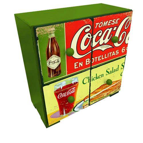 Tamanhos, Medidas e Dimensões do produto Gaveteiro de Mesa Coca Cola Vintage Verde