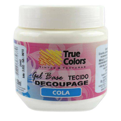 Tamanhos, Medidas e Dimensões do produto Gel Base Decoupage Tecido True Colors 250 Ml