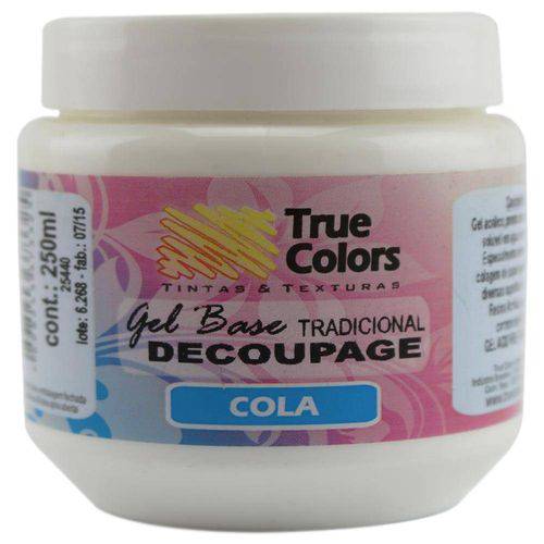 Tamanhos, Medidas e Dimensões do produto Gel Base Decoupage Tradicional True Colors 250 Ml