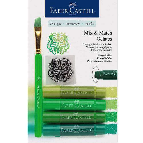 Tamanhos, Medidas e Dimensões do produto Gelato Faber Castell com um Mix de 4 Tons de Verde - Ref 121804