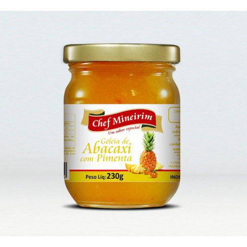 Tamanhos, Medidas e Dimensões do produto Geleia de Abacaxi com Pimenta 230g - Chef Mineirim
