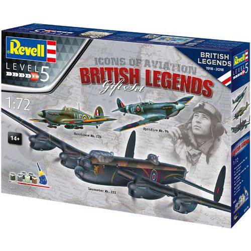 Tamanhos, Medidas e Dimensões do produto Gift Set British Legends - 3 Kits - 1/72 - Revell 05696
