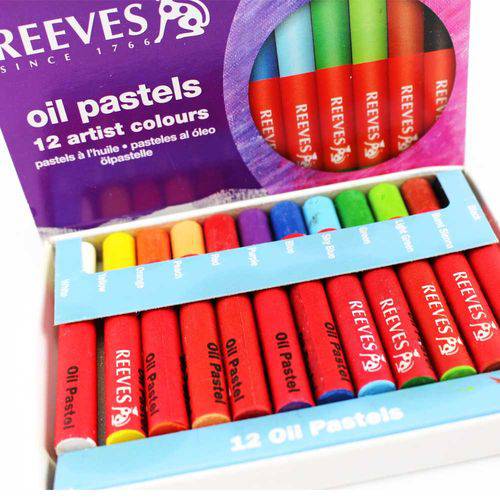 Tamanhos, Medidas e Dimensões do produto Giz Pastel Oleoso Técnico Reeves com 12 Cores - 4880080