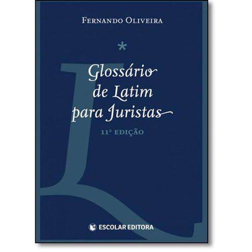 Tamanhos, Medidas e Dimensões do produto Glossário de Latim para Juristas