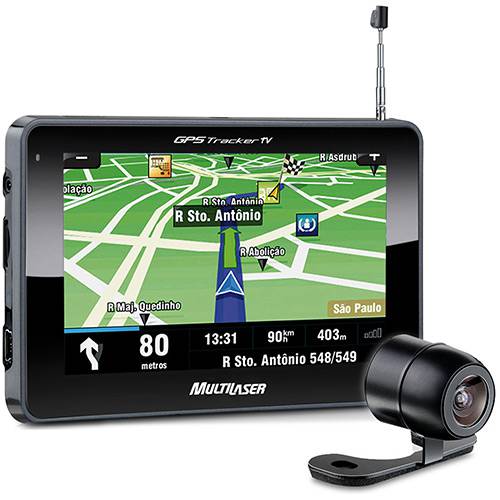 Tamanhos, Medidas e Dimensões do produto GPS Multilaser GP013 Tracker 2 Tela 4,3" - TV Digital, Câmera de Ré e Função TTS (fala o Nome das Ruas)