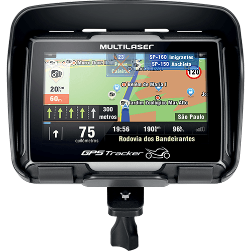 Tamanhos, Medidas e Dimensões do produto GPS para Moto Multilaser Tela 4.3" Função TTS Resistente a Água