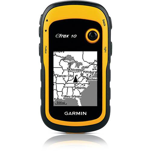 Tamanhos, Medidas e Dimensões do produto GPS Portátil ETrex 10 Garmin à Prova D'Água e com Bússola