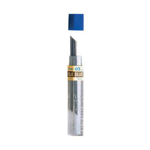 Tamanhos, Medidas e Dimensões do produto Grafite Pentel Hi-Polymer Super 0.5mm Azul Tubo C/12
