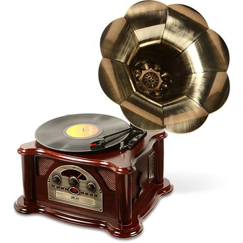 Tamanhos, Medidas e Dimensões do produto Gramophone Texas com 5W, USB, MP3, CD, Rádio e Vinil Ribeiro e Pavani