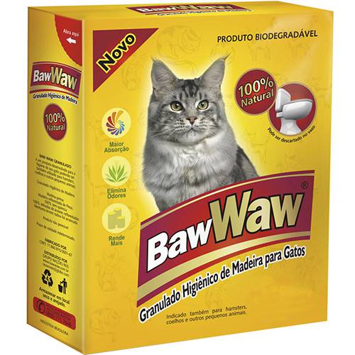 Tamanhos, Medidas e Dimensões do produto Granulado Higiênico para Gatos 1,5kg - Baw Waw