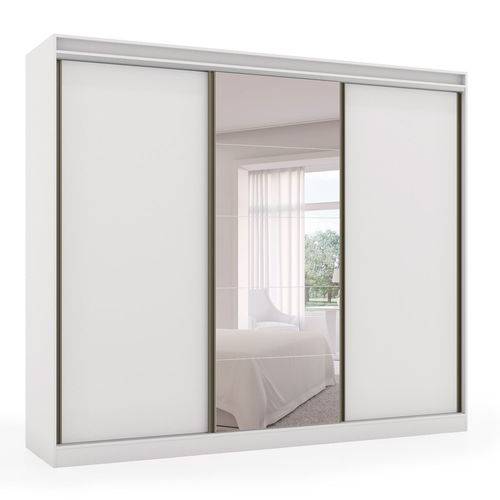 Tamanhos, Medidas e Dimensões do produto Guarda-Roupa Casal com Espelho Atena 3 PT 6 GV Branco