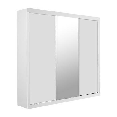 Tamanhos, Medidas e Dimensões do produto Guarda-Roupa Casal com Espelho Gold 3PT 1 Esp Branco
