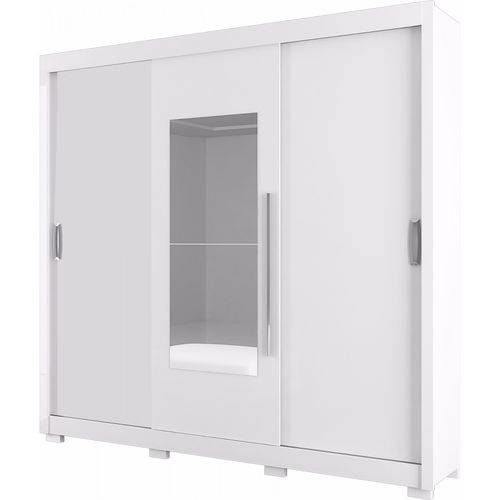 Tamanhos, Medidas e Dimensões do produto Guarda Roupa Casal com Espelho 3 Portas Montreal Moval Branco