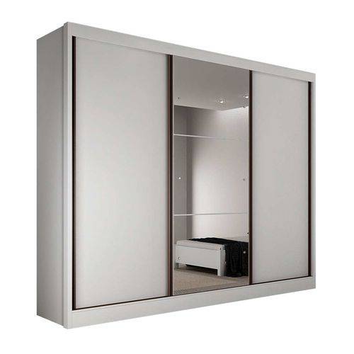 Tamanhos, Medidas e Dimensões do produto Guarda-roupa Casal com Espelho Rennes Ii 3pt 6gv Branco