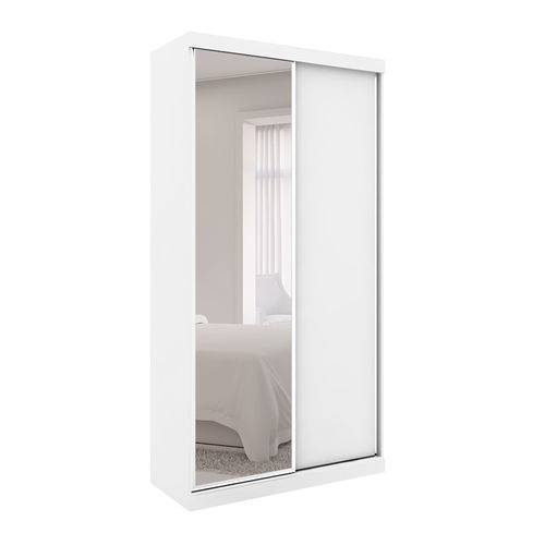 Tamanhos, Medidas e Dimensões do produto Guarda-roupa Closet Modulado Virtual I com Espelho 2 Pt 6 Gv Branco Fosco e Amadeirado