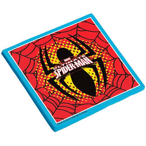 Tamanhos, Medidas e Dimensões do produto Guardanapo Folha Dupla 25x25cm Ultimate Spider Man com 16 Unidades - Regina Festas