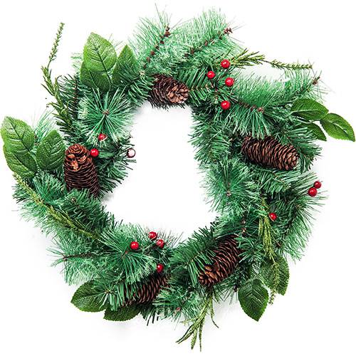 Tamanhos, Medidas e Dimensões do produto Guirlanda Clássica Folhas 40cm Christmas Traditions