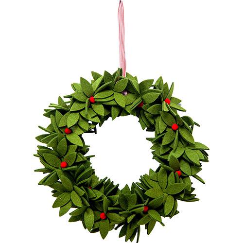 Tamanhos, Medidas e Dimensões do produto Guirlanda Folhas em Feltro, 30 Cm - Christmas Traditions