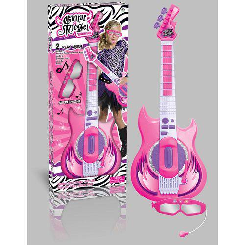 Tamanhos, Medidas e Dimensões do produto Guitarra Eletronica Microfone Karaoke Rosa