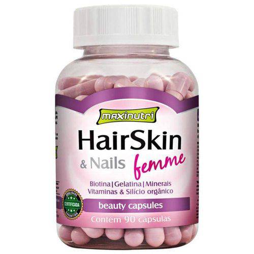 Tamanhos, Medidas e Dimensões do produto Hair Skin & Nails Femme Nutri-Hair Complex - 90 Cápsulas - Maxinutri