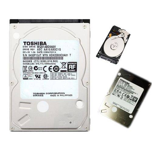 Tamanhos, Medidas e Dimensões do produto HD Notebook 500GB SATA III 2,5" Toshiba