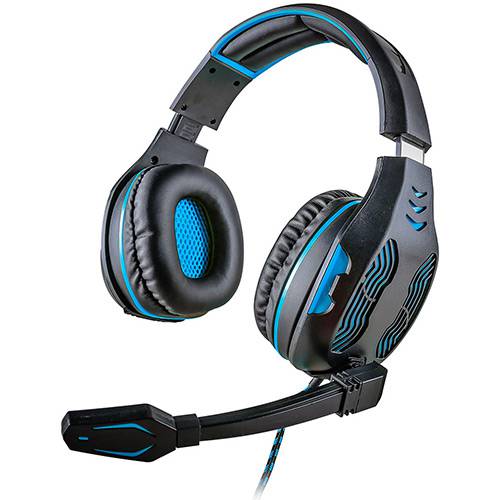 Tamanhos, Medidas e Dimensões do produto Headset Gamer 5,1 Centauro Preto/Azul - MyMax