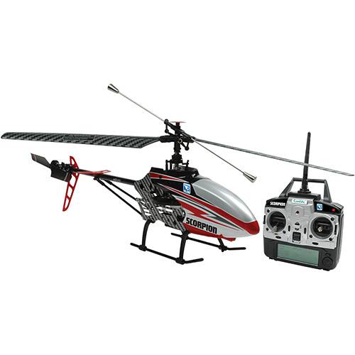 Tamanhos, Medidas e Dimensões do produto Helicóptero Scorpion Rádio Controle 4 Canais com Câmera - Candide