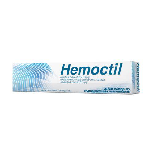Tamanhos, Medidas e Dimensões do produto Hemoctil Pomada 30g com 1 Aplicador - Tratamento para Hemorroidas