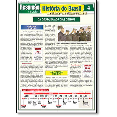 Tamanhos, Medidas e Dimensões do produto Historia do Brasil 4 - Resumao