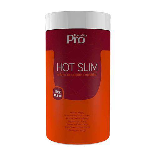 Tamanhos, Medidas e Dimensões do produto Hot Slim 1kg Buona Vita - Creme Termogênico Redutor de Gordura e Celulite