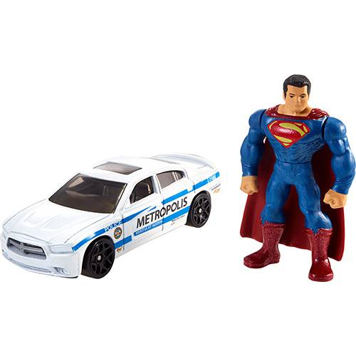 Tamanhos, Medidas e Dimensões do produto Hot Wheels Batman Vs Superman Metropolis Police e Super Homem - Mattel