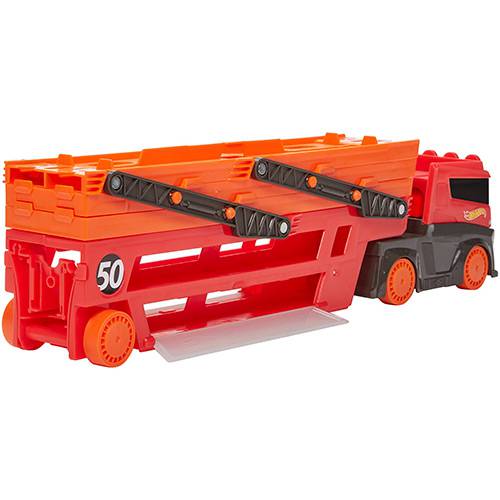 Tamanhos, Medidas e Dimensões do produto Hot Wheels Caminhão Mega Red Hauler 50th Ghr48 - Mattel