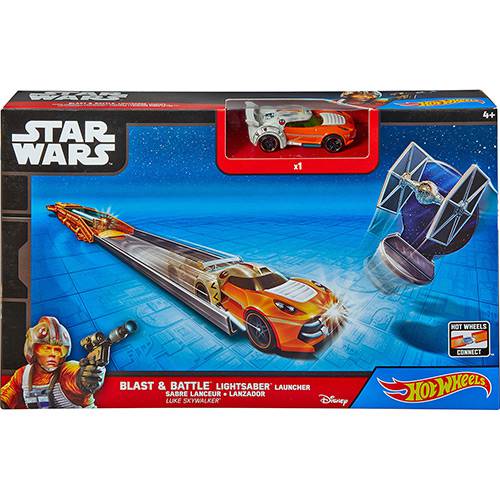 Tamanhos, Medidas e Dimensões do produto Hot Wheels Star Wars Car Launcher Asment Luke Skywalker - Mattel