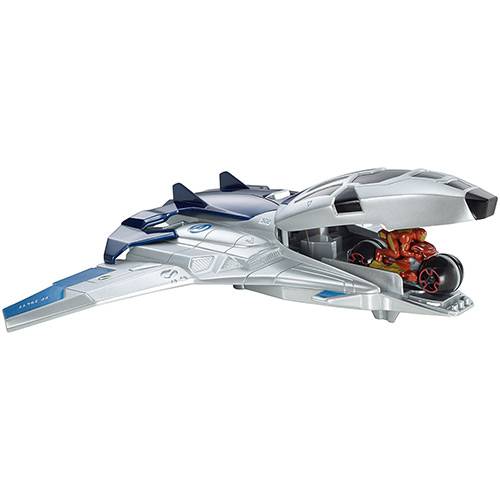 Tamanhos, Medidas e Dimensões do produto Hot Wheels Vingadores 2 Quinjet Moto Lançador - Mattel