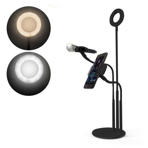 Tamanhos, Medidas e Dimensões do produto Iluminador Kit Youtuber Filmagem Usb Microfone Ring Light Celular
