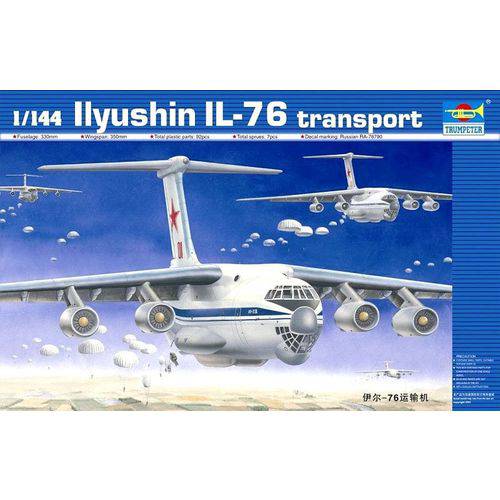 Tamanhos, Medidas e Dimensões do produto Ilyushin IL-76 - 1/144 - Trumpeter 03901