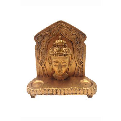 Tamanhos, Medidas e Dimensões do produto Incensário Buda Hindu Ouro Velho em Resina - Arte Retrô
