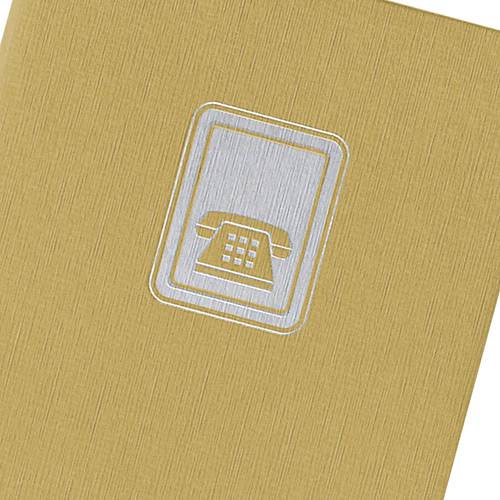 Tamanhos, Medidas e Dimensões do produto Índice Telefônico de Bolso Vega Ouro Papel Branco - Pombo