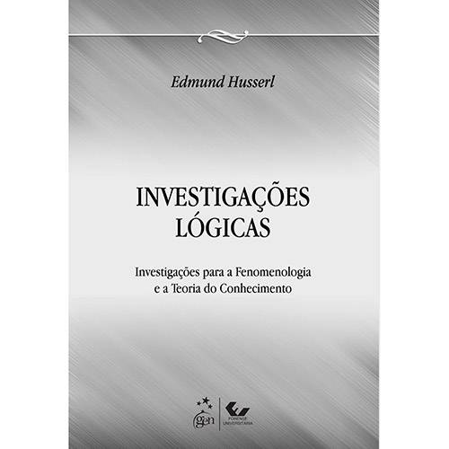 Tamanhos, Medidas e Dimensões do produto Investigações Lógicas: Investigações para a Fenomenologia e a Teoria do Conhecimento