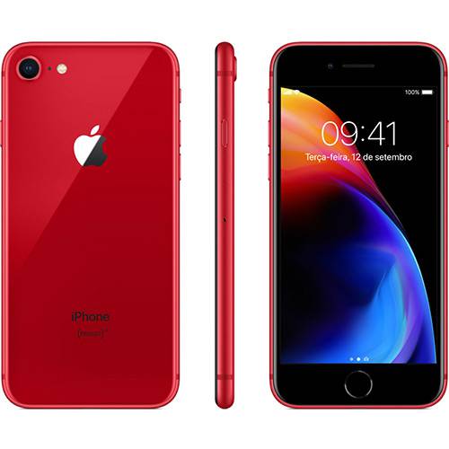 Tamanhos, Medidas e Dimensões do produto IPhone 8 256GB Vermelho Special Edition Tela 4.7" IOS 11 4G Câmera 12MP - Apple
