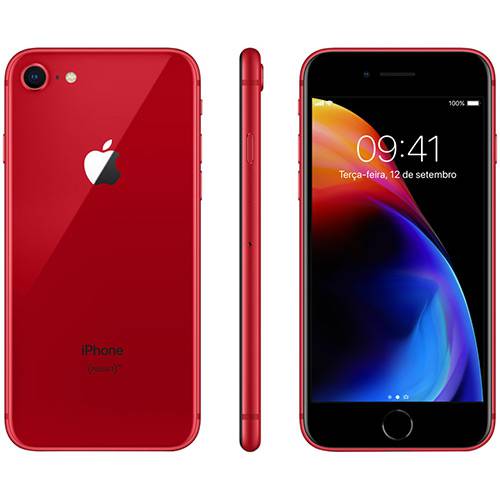 Tamanhos, Medidas e Dimensões do produto IPhone 8 64GB Vermelho Special Edition Tela 4.7" IOS 11 4G Câmera 12MP - Apple