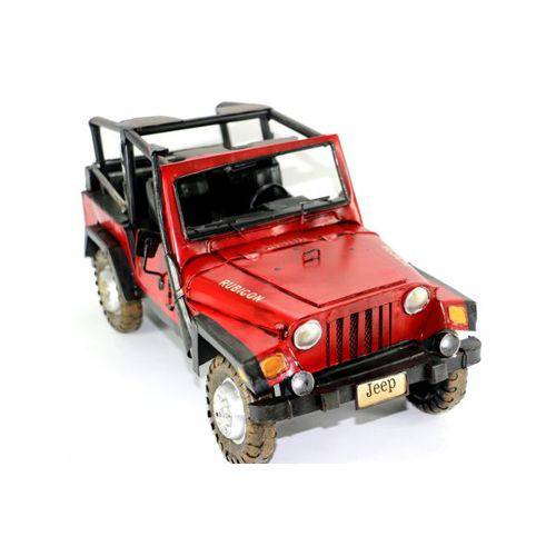 Tamanhos, Medidas e Dimensões do produto Jeep Rubicon Miniatura Militar de Metal Veiculo 39 Cm