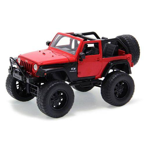 Tamanhos, Medidas e Dimensões do produto Jeep Wrangler 2007 Just Truck Off Road Jada Toys 1:24 Vermelho