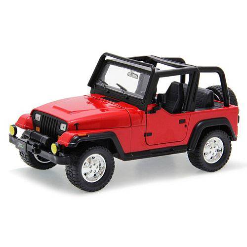 Tamanhos, Medidas e Dimensões do produto Jeep Wrangler 1992 Jada Toys 1:24 Vermelho