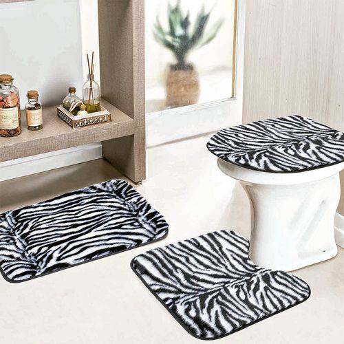 Tamanhos, Medidas e Dimensões do produto Jogo Banheiro Safari 03 Peças Zebra