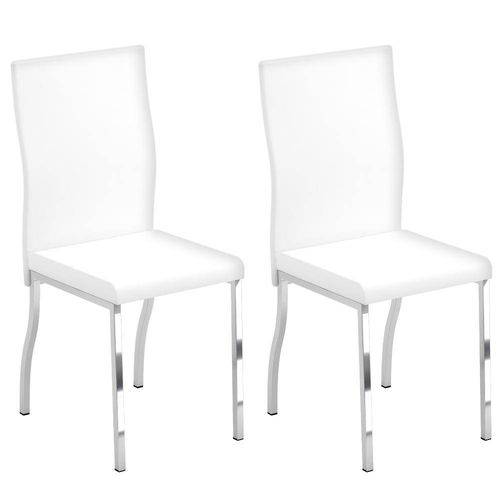 Tamanhos, Medidas e Dimensões do produto Jogo com 2 Cadeiras Fixa C-695 Vinil Bufalo Branco