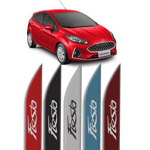 Tamanhos, Medidas e Dimensões do produto Jogo de Frisos Laterais Ford New Fiesta Original Modelo Faca